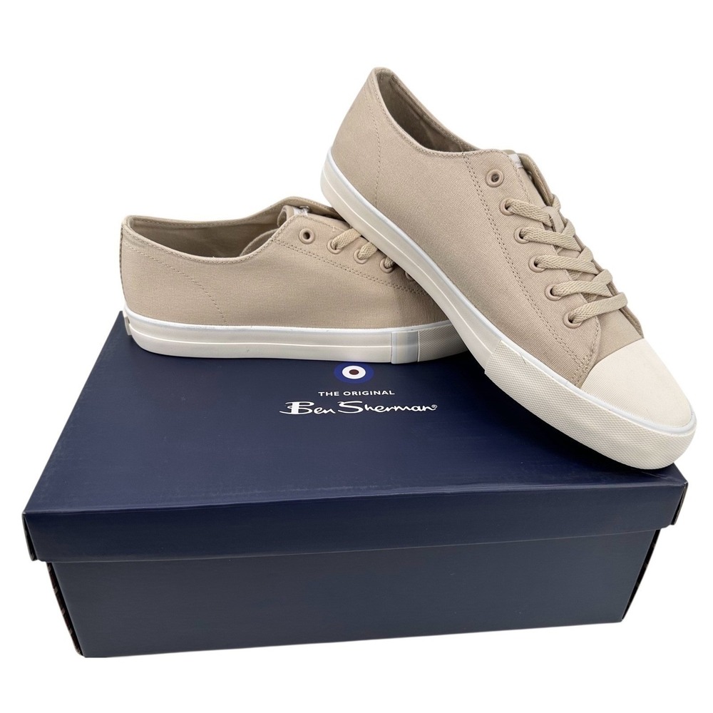 Ben Sherman Canvas Sneakers Tan Hadley Lo Lace-up Men's Size 10.5D NWT